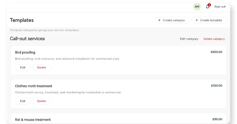 Treatment Templates